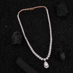 Iconic Pear Halo Tennis Necklace - Image 2