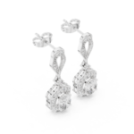 Florence Scalloped Pavé Drop Earrings - Image 8