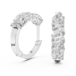 Elara Sculpted Mosaic Hoop Earrings - Image 8