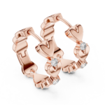 Rosalie Glimmering Heart Band Hoops - Image 2