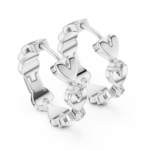 Rosalie Glimmering Heart Band Hoops - Image 8