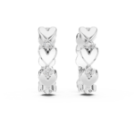 Rosalie Glimmering Heart Band Hoops - Image 7