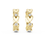 Rosalie Glimmering Heart Band Hoops - Image 4