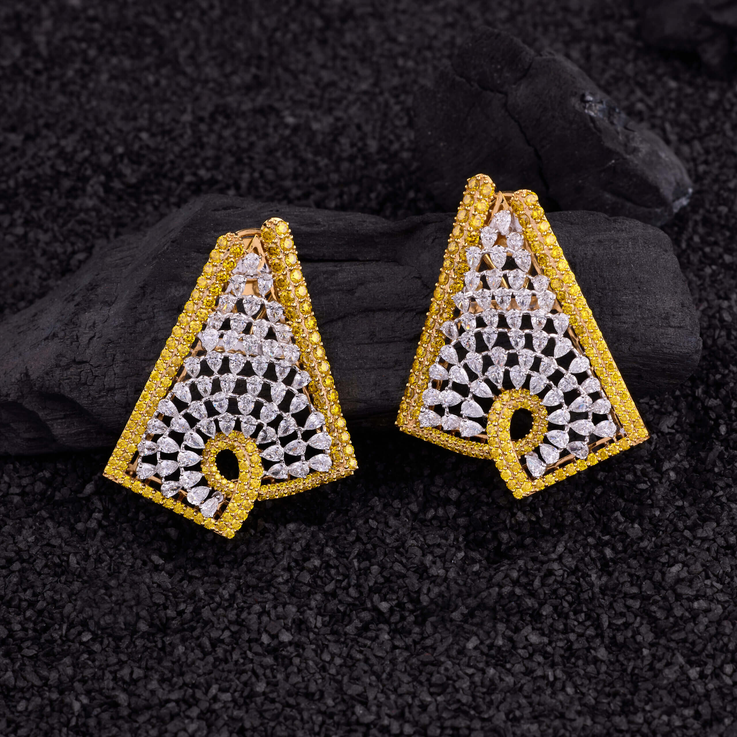 58 - Copy Ascend Icon Diamond Ear Climbers - Image 1