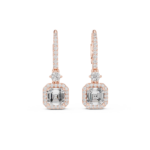 Architectural Asscher-Cut Diamond Earrings