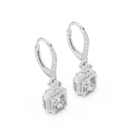 Architectural Asscher-Cut Diamond Earrings - Image 8