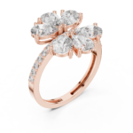 Eternal Bloom Pear Diamond Statement Ring - Image 2