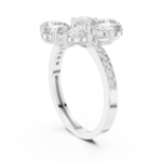 Eternal Bloom Pear Diamond Statement Ring - Image 9