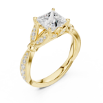 The Seraphina Princess Cut Cathedral Ring - Image 5