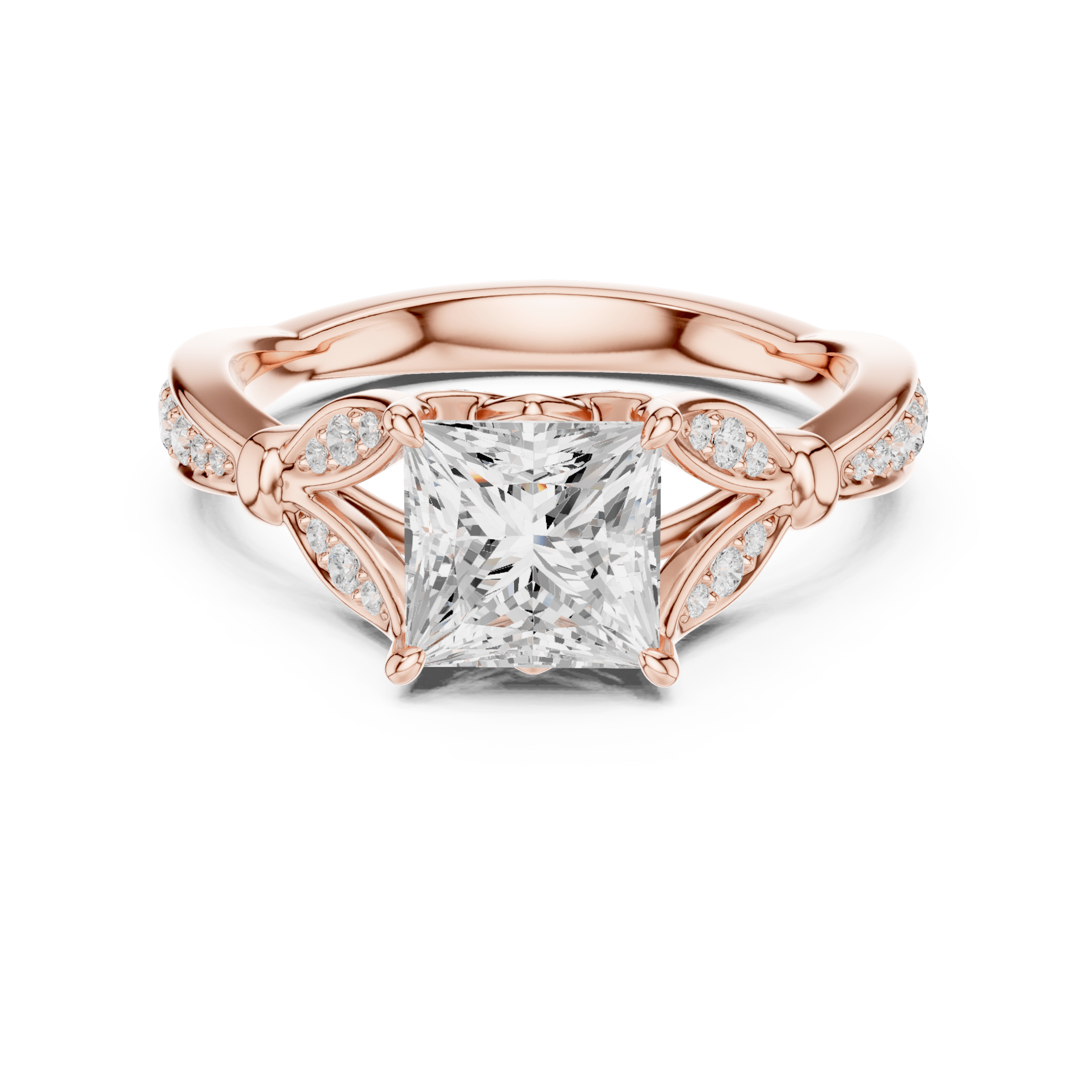 DDLR-257 - PR-02@R-#viwe4 The Seraphina Princess Cut Cathedral Ring - Image 1
