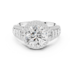 The Empress Round Brilliant Baguette Halo Ring - Image 7