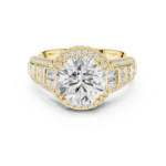 The Empress Round Brilliant Baguette Halo Ring - Image 4