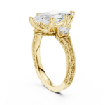 Antique Elegance Marquise Three Stone Ring - Image 6