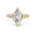Antique Elegance Marquise Three Stone Ring - Image 4