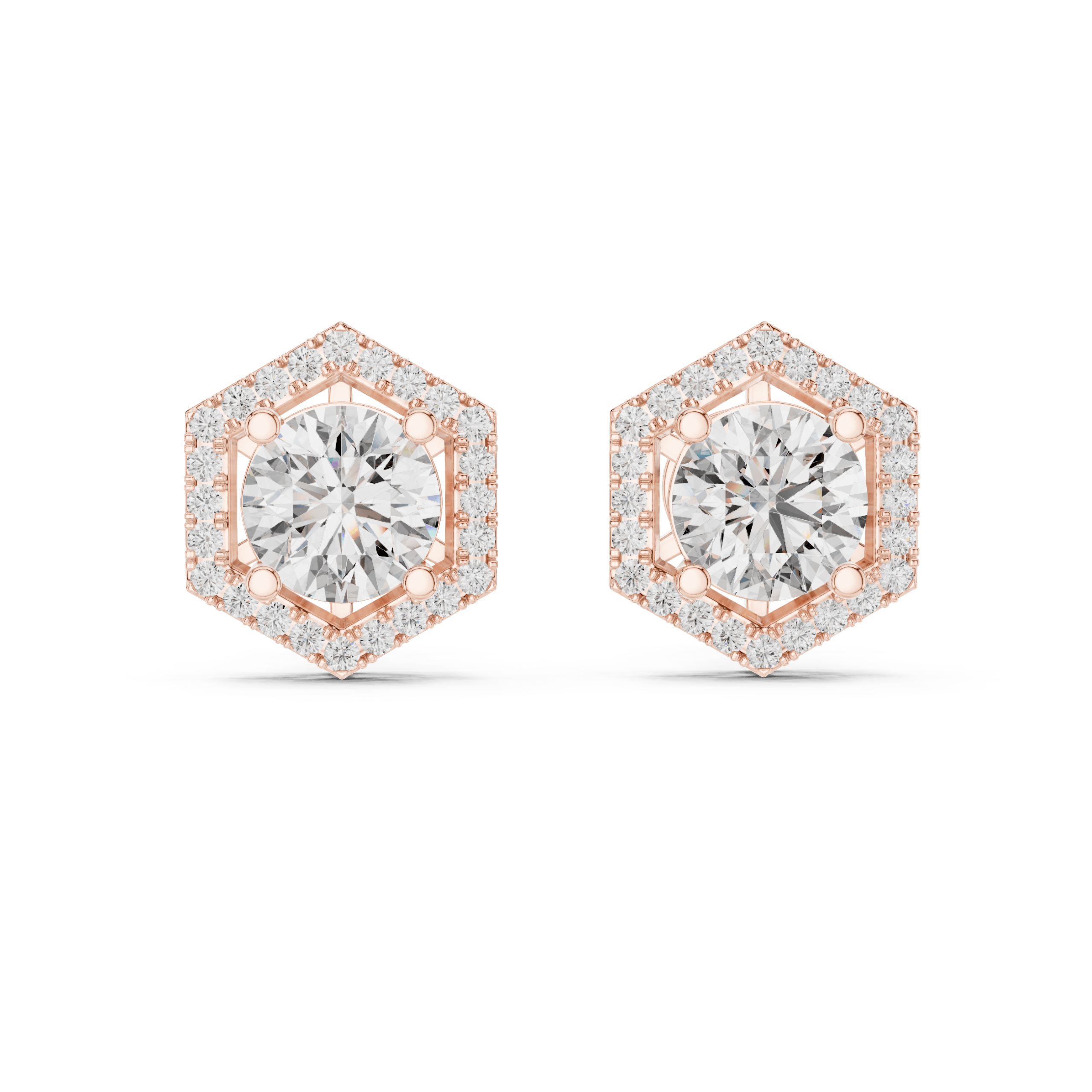 ER-0013@R-#viwe4 Trilliant Starburst Solitaire Earrings (Copy) - Image 1