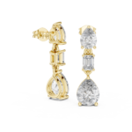 Nova Tiered Solitaire Statement Earrings - Image 6