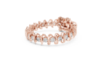 Elysian Round Cut Diamond Wave Bracelet