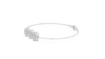 Three-Stone Halo Minimalist Bracelet - Image 8