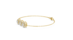 Three-Stone Halo Minimalist Bracelet - Image 5