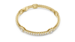 Emerald-Cut Halo Tennis Bracelet - Image 6