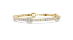 Emerald-Cut Halo Tennis Bracelet - Image 5