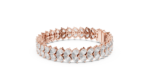 Double-Row Pear Diamond Bracelet