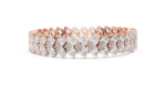 Double-Row Pear Diamond Bracelet - Image 3