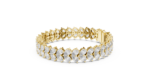 Double-Row Pear Diamond Bracelet - Image 5