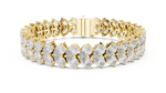 Double-Row Pear Diamond Bracelet - Image 4