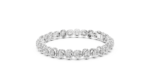 Cushion-Cut Halo Diamond Tennis Bracelet - Image 7
