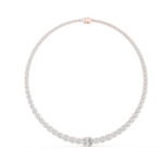 The Seraphina Oval Graduated Tennis Necklace