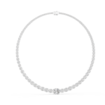 The Seraphina Oval Graduated Tennis Necklace - Image 5