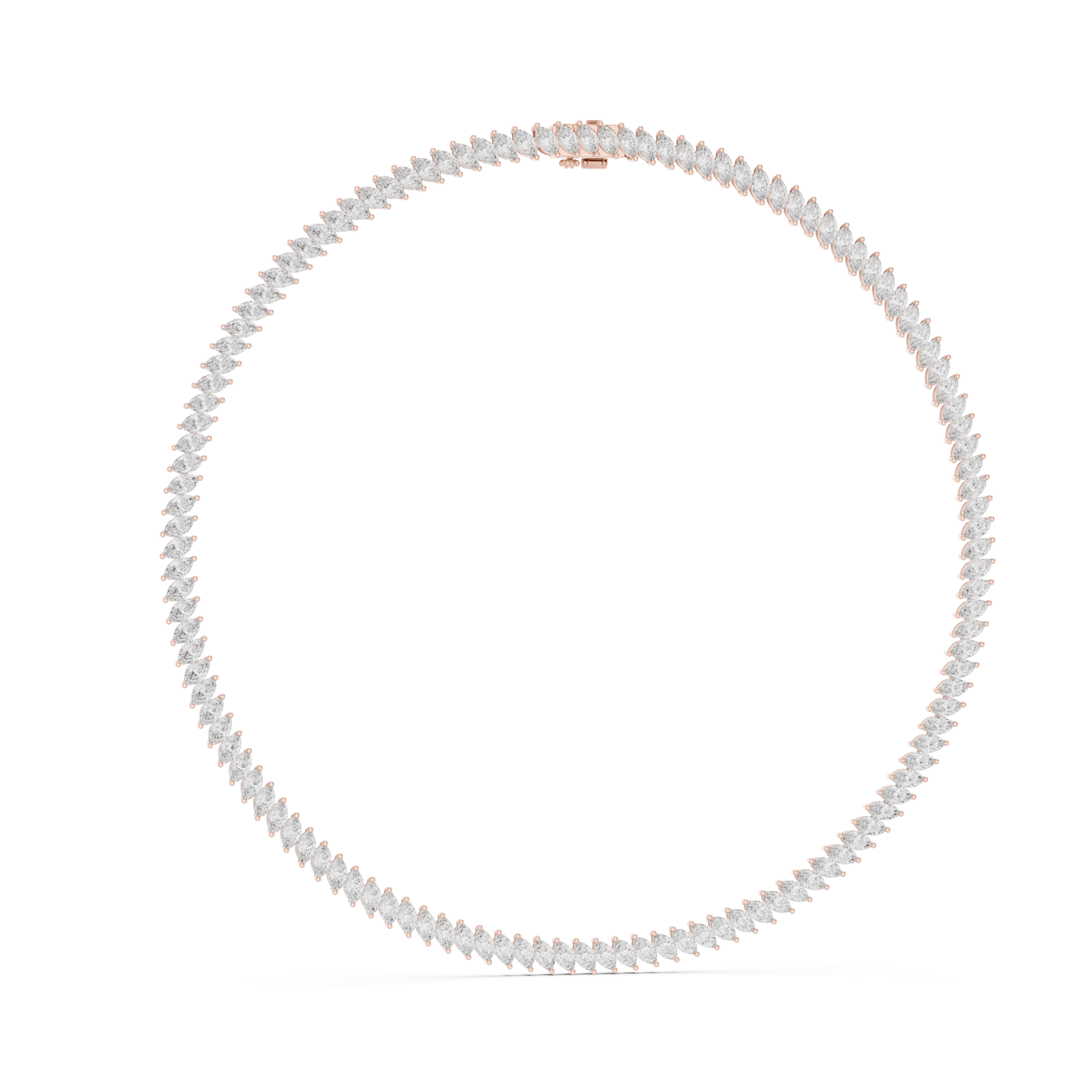 GNK-0019-01@R-#viwe1 Sovereign Marquise Link Eternity Necklace - Image 1