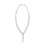 The Mixed Geometric Cut Halo Drop Necklace - Image 8