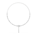 Modern Geometric Halo Station Necklace - Image 7