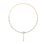 Modern Geometric Halo Station Necklace - Image 4