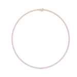 Elegant Round Diamond Line Necklace