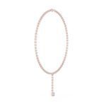 Brilliant Cut Cluster Drop Tennis Necklace - Image 2