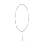 Brilliant Cut Cluster Drop Tennis Necklace - Image 7