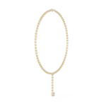 Brilliant Cut Cluster Drop Tennis Necklace - Image 5