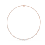 Graduated Full Circle Bezel Tennis Necklace