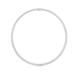 The Classic Emerald Diamond Tennis Necklace - Image 6