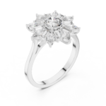 Celestial Starburst Round Marquise and Baguette Ring - Image 8