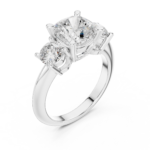 The Seraphina Cushion Three Stone Engagement Ring - Image 9