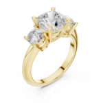 The Seraphina Cushion Three Stone Engagement Ring - Image 6