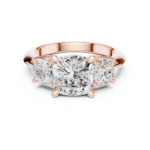 The Seraphina Cushion Three Stone Engagement Ring