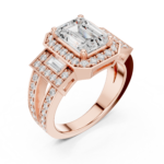 Emerald Halo Statement Ring - Image 3