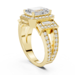 Emerald Halo Statement Ring - Image 5