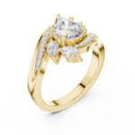 Nova Burst Marquise and Round Ring - Image 6