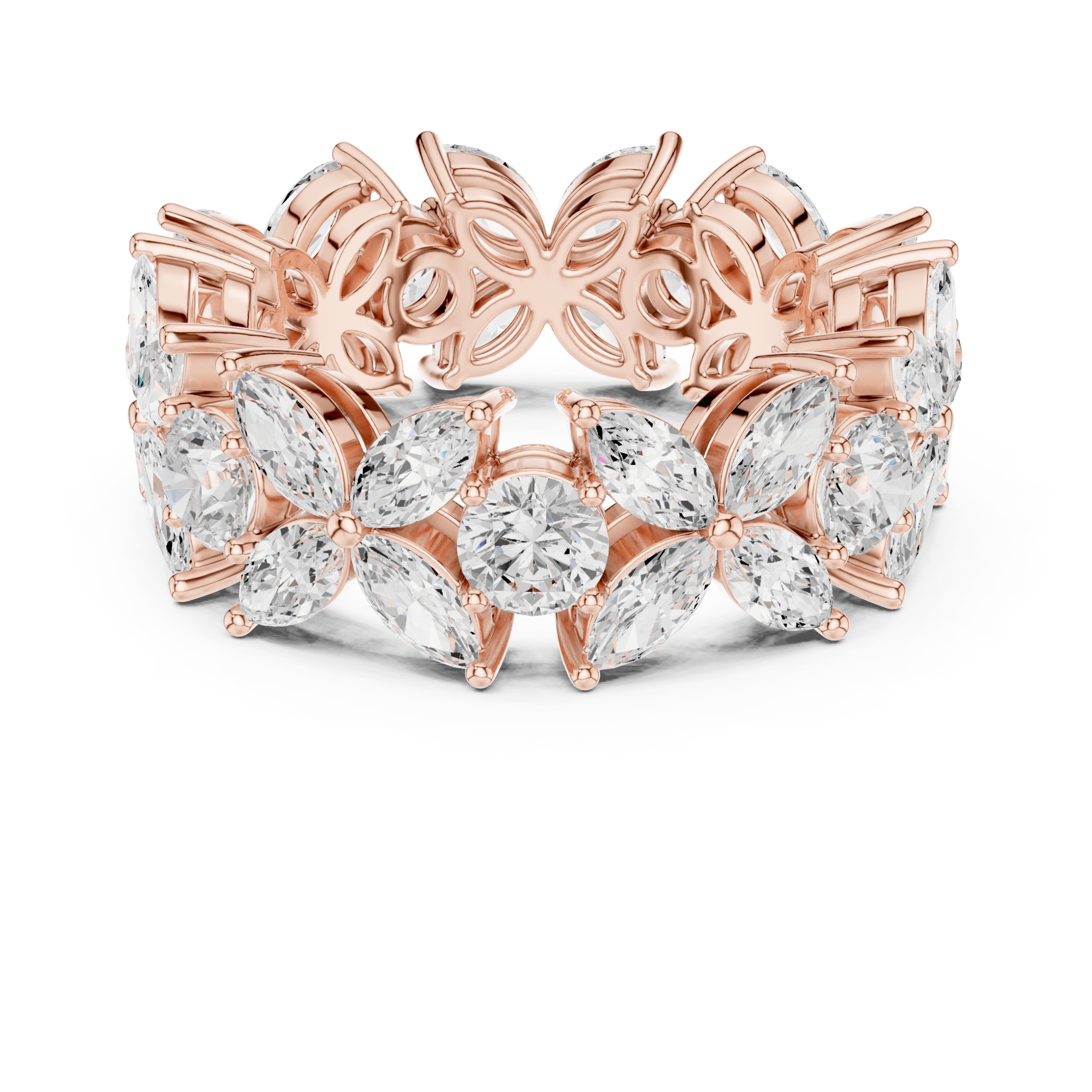 DDLR-439@R-#viwe4 The Infinite Bloom Marquise Floral Band - Image 1